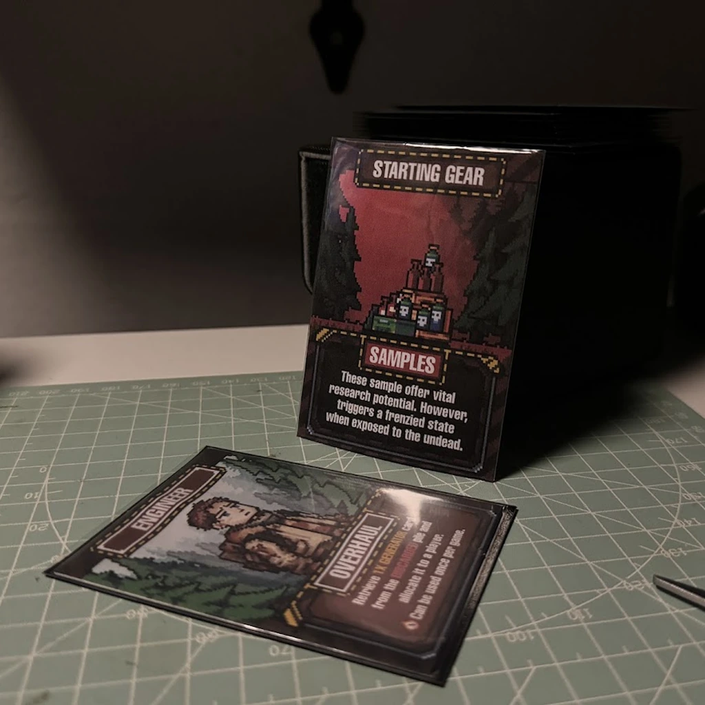 Cards sleeved with TCG sleeves